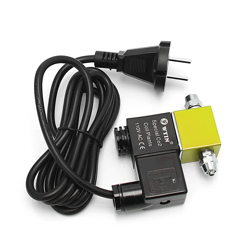 110V/220V EU US Plug 50Hz CO2 Aquarium System Magnetic Solenoid Valve Regulator