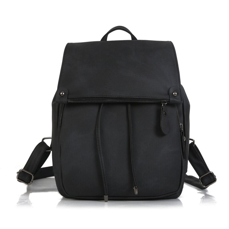 Vrouwen Rugzak Vrouwen Rugzak Rugzak Pu Leer Vrouwelijke Tas Mode Student Rugzak: Black