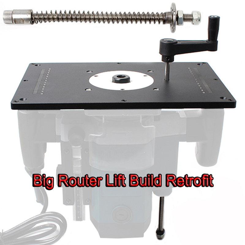 Enrutador de carpintería, elevador, tornillos de reequipamiento para Sierra de mesa, máquina de grabado con tapa, fresadora de madera eléctrica, placa de inserción