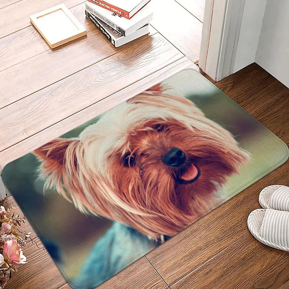 Bedroom Balcony Non-Slip Rug Entrance Door Mat Floor Dog Funny Pug Schnauzer Kitchen Living Room: 1 m2 / green