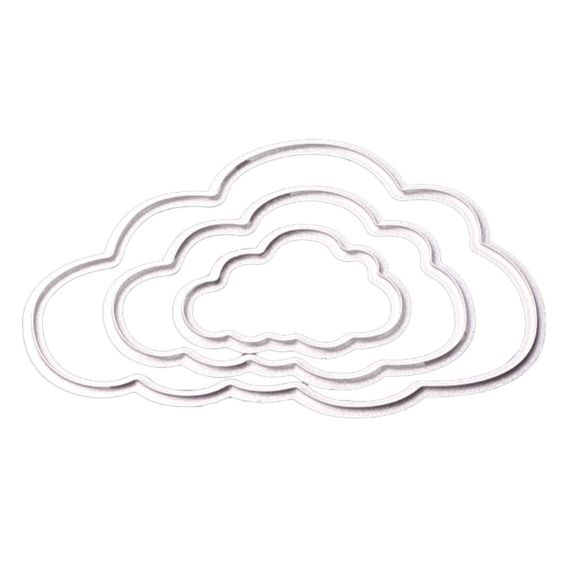 3 Pcs Wolken Metalen Stansen Sterft Scrapbooking Embossing Map Pak Voor Shot Snijmachine