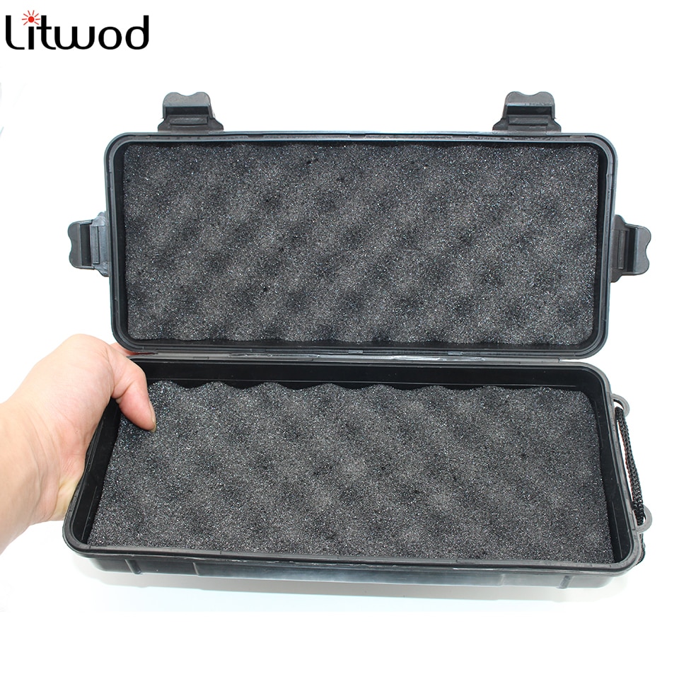 Caja de luz Universal de plástico para linterna, caja de luz, 19cm x 10cm x 6cm, resistente al agua, anticaída, color negro, accesorios de iluminación