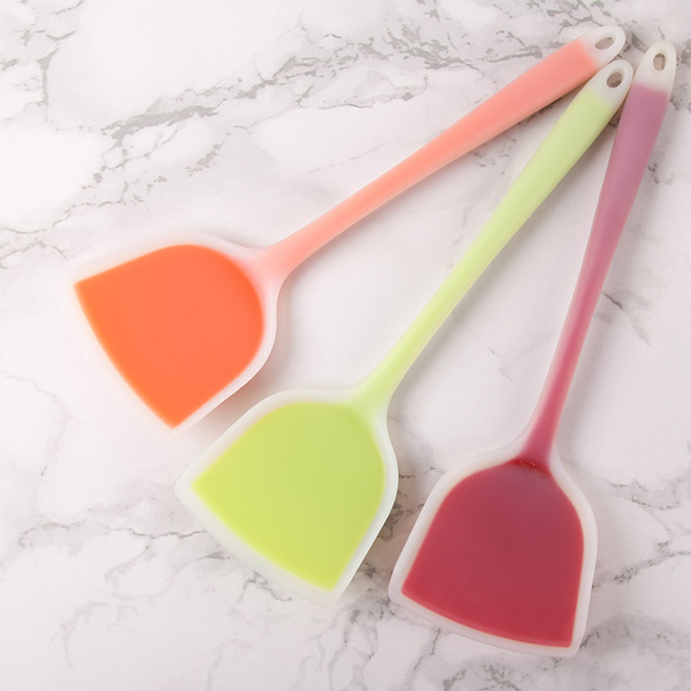 Silicone Spatula Beef Meat Egg Kitchen Scraper Wide Pizza Shovel Non-stick Turner Food Lifter Home Cooking Utensils