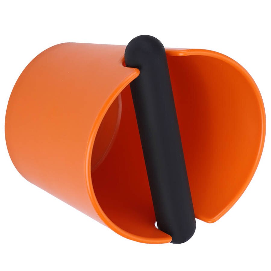 Home Coffee Making Coffee Knock Box Household Anti‑ Slip Coffee Grind Dump Bin for Coffee Shop Orange Coffee
