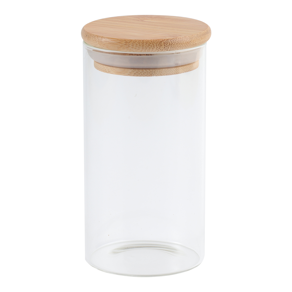 300ml Clear Glass Jar Airtight Food Storage Container Sealed Canister Bamboo Lid Tea Canister Glass Bottle Storage Vessel: Blue