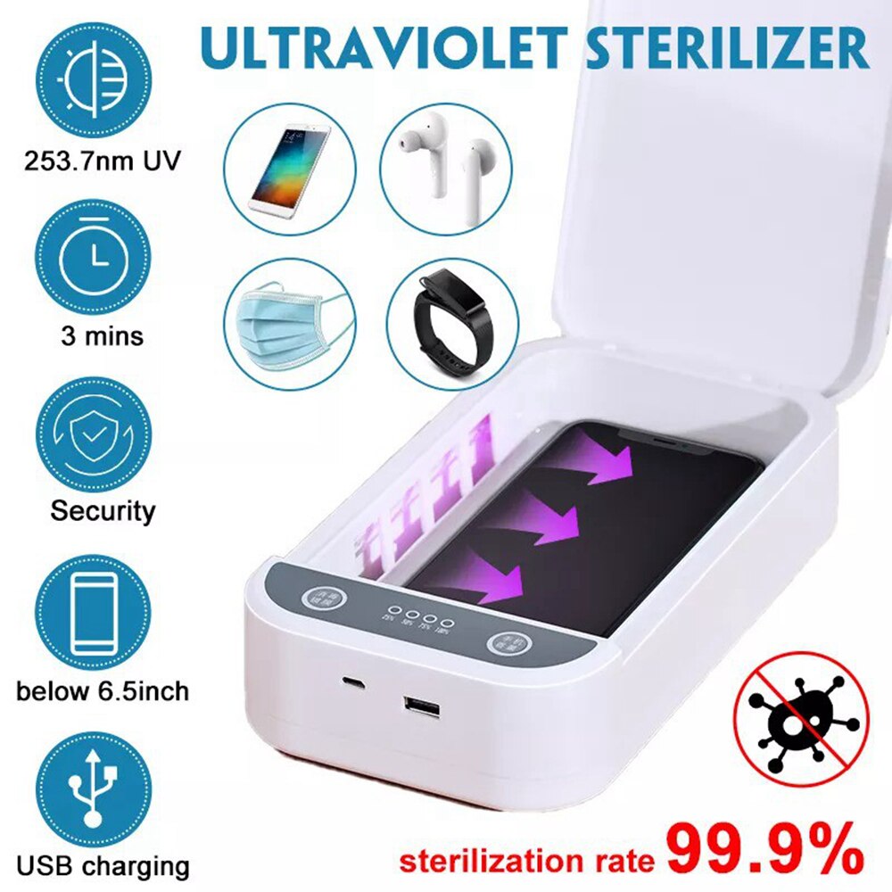 UVC Sanitizing Box Jewelry Mobile Phone Cleaning Personal Disinfection Household Travel Phone Jewelry Cleaning UV Sterilizer