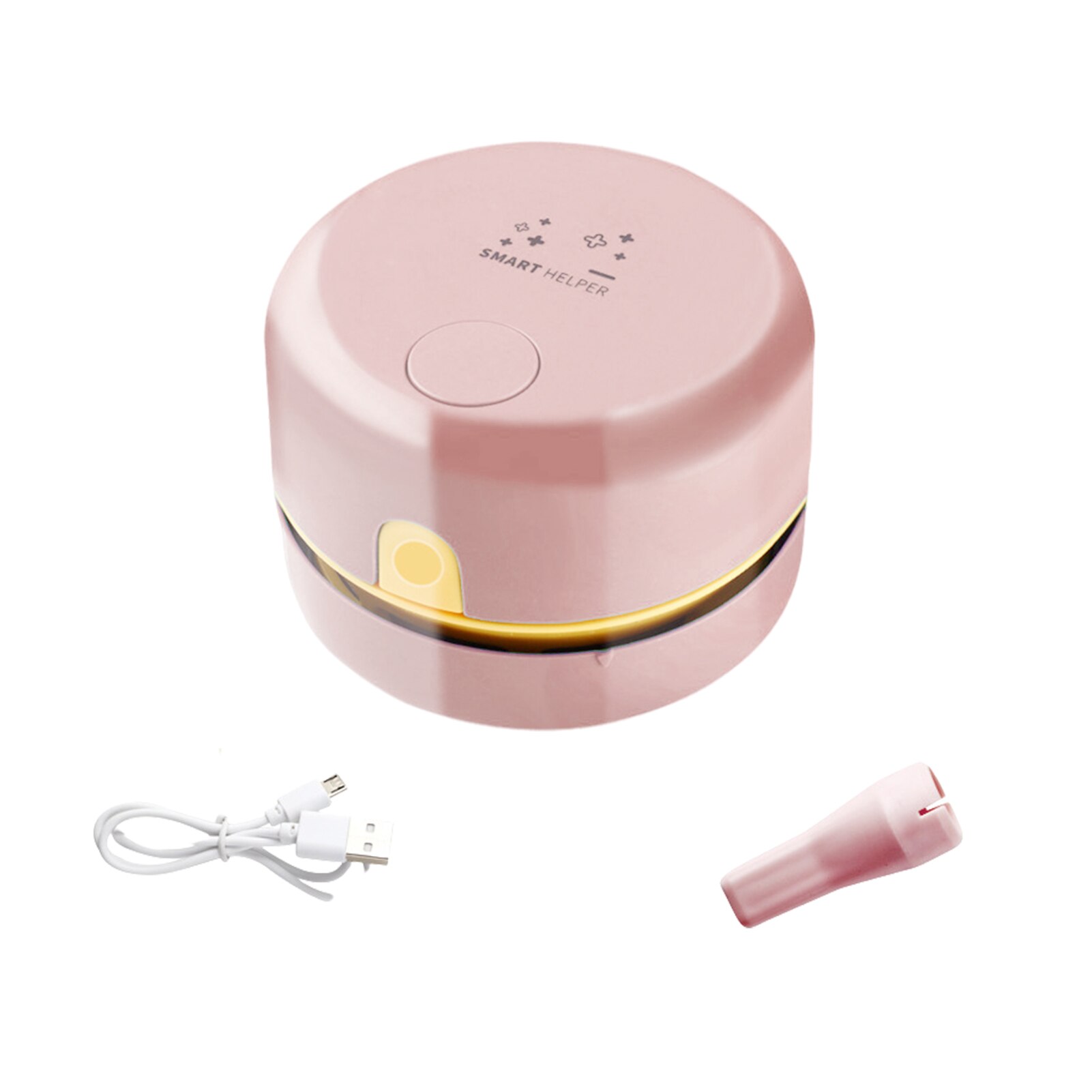 Desk Mini Vacuum Cleaner Rechargeable Cordless Desktop Vacuum Cleaner 360ºRotation Handheld Desktop Vacuum Desk Crumb Sweeper: Pink