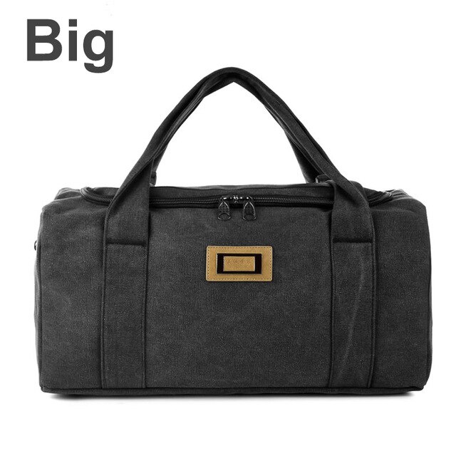 Grote Capaciteit Bagage Tas Reistas Mannen Dikke Canvas Moving Reistas Vrouwen Moederschap Pakket Bagage Tas B324: Black Big