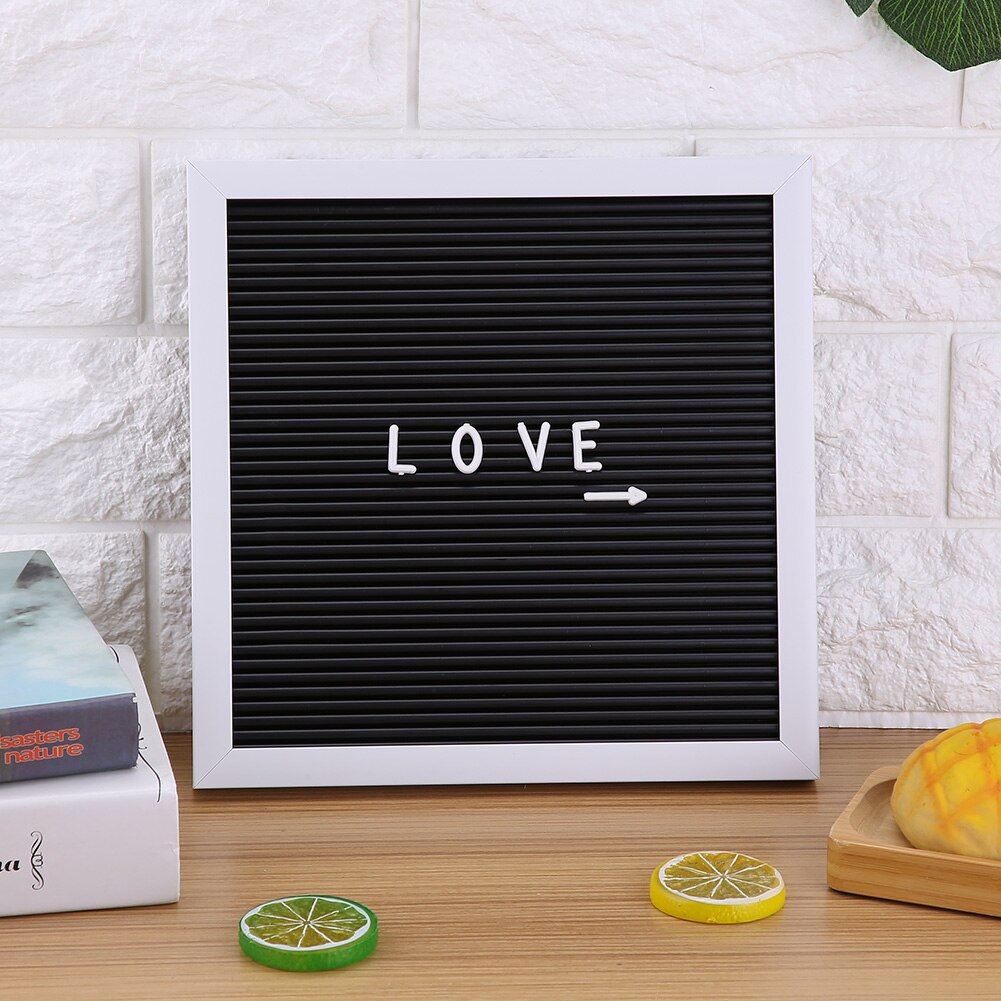 25 cm x 25cm witte frames bericht vilt letterbord bord verandering letters cijfers kamerdecoratie diy decoratief bord