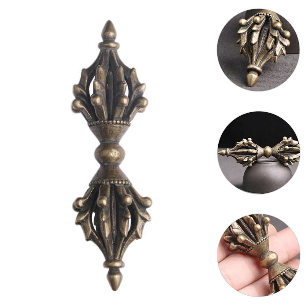 Messing Vajra Stamper Versiering Retro Antieke Vajra Stamper Decor Boeddhisme Stamper Craft Vajra Stamper Ornamenten