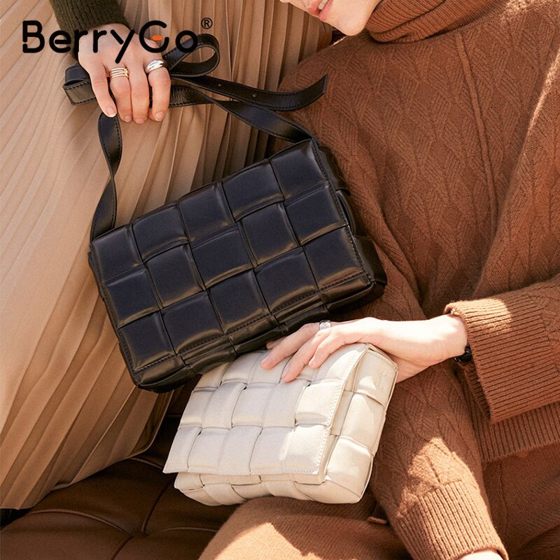 Berrygo casual damevesker 5 farger fresh daily skulderveske street style skinn dameveske gitterveske
