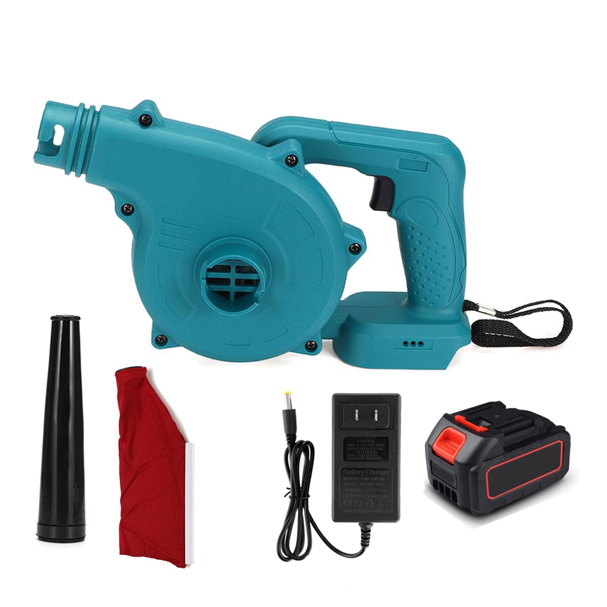 Electric Air Blower Leaf Computer Dust Collector Vacuum Cleaner Handheld Power Tool Cordless Blower For Makita 18V Battery: 1pc battery