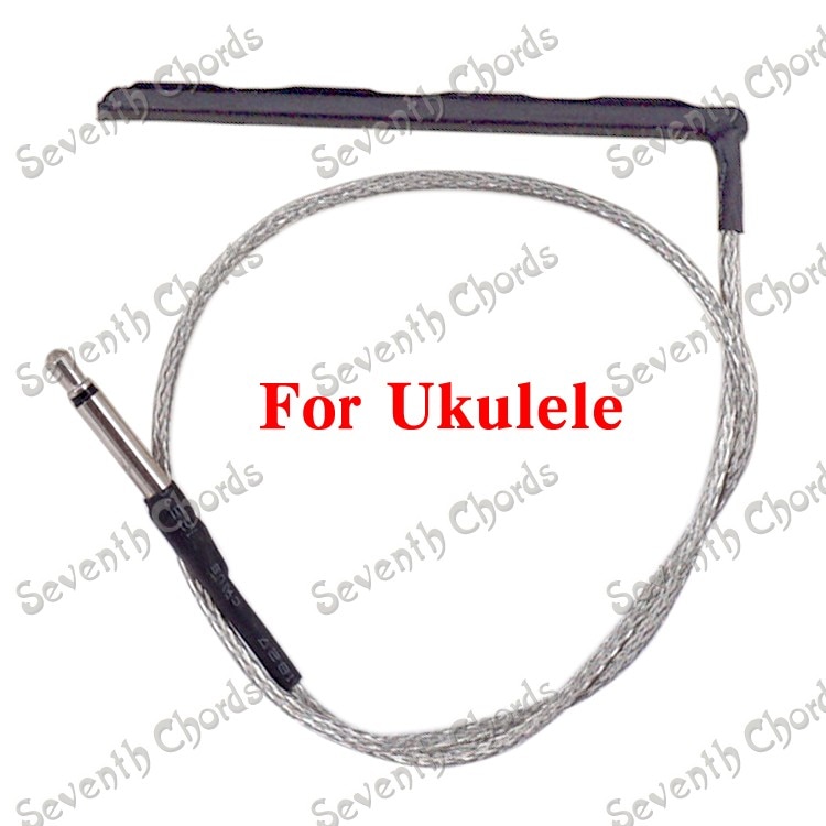 2 Pcs 4 String Guitar Ukulele EQ Under Bridge Saddle Piezo Cable Pickup Cable