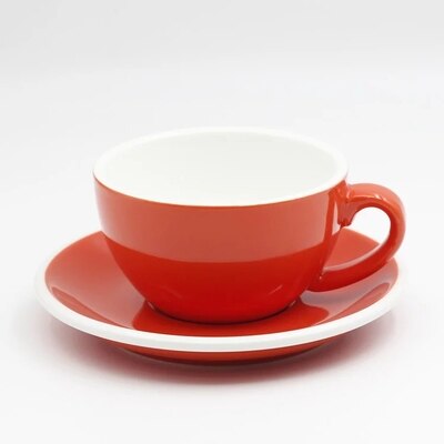 300ml bunte dicke körper neue Knochen China Cappuccino tassen und untertassen, keramik kaffee tasse untertasse: 14hell