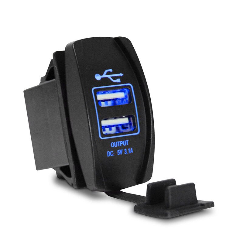 12-24V 3,1 A LED Dual USB Auto Auto Energie Ladegerät Hafen Buchse für praktisch iPhone Samsung HUAWEI Universal-: blau