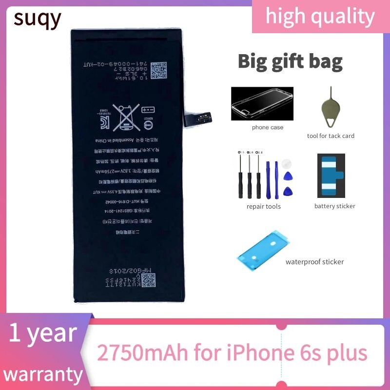 Suqy for Apple Iphone 6 6 s 7 8 Battery Original 0 Cycle for Iphone 4 4s 5 5s 5c Se 6 Plus 6s Plus 7 Plus 8 Plus Bateria Phones: for iphone 6s plus