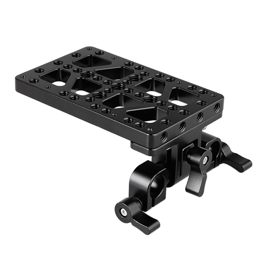 CAMVATE Quick Release Battery Backboard Cheese Plate With 360° Swivel 15mm Rod Clamp For DSLR Camera Photography Accessories