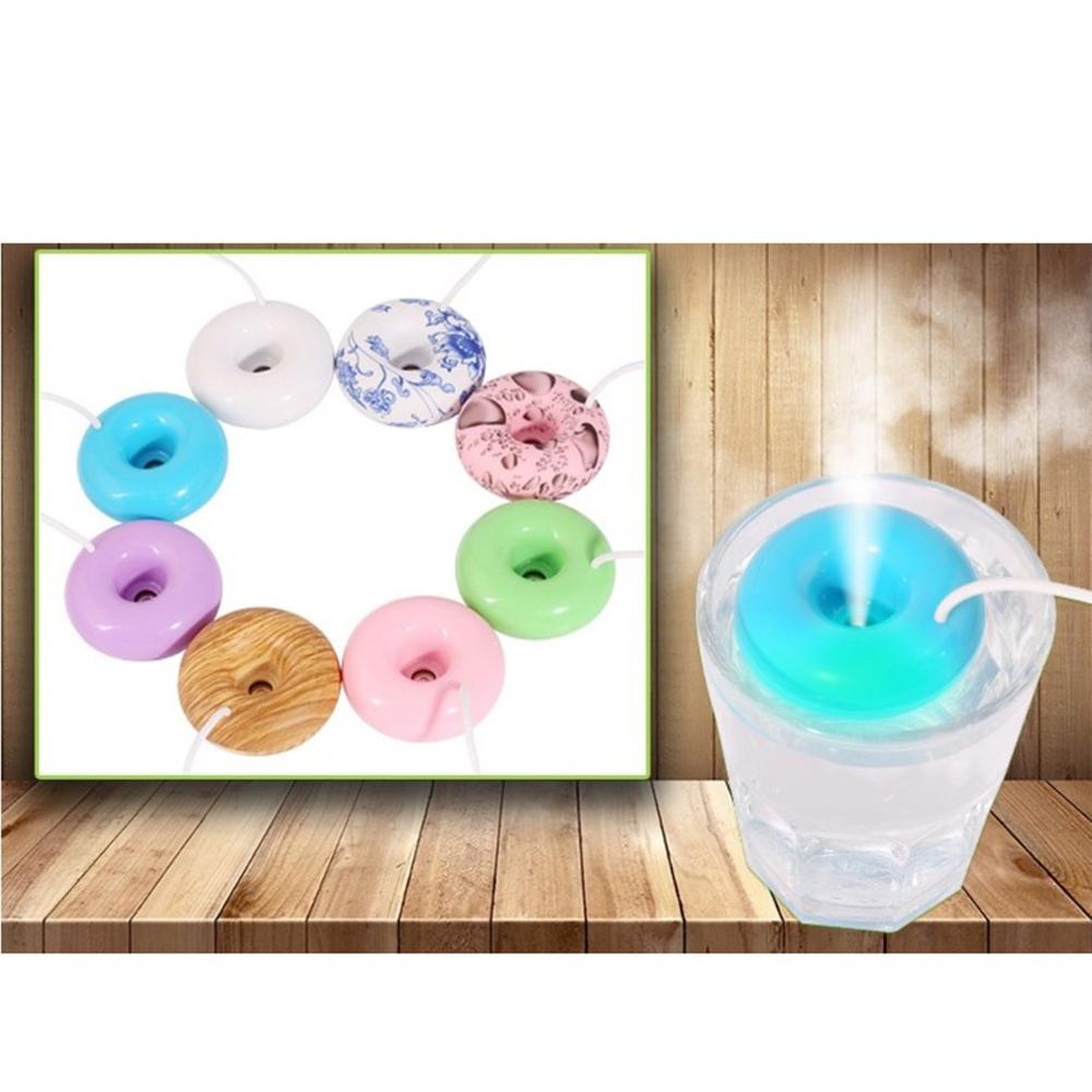 Humidificador de iones negativos Donut, alimentado por USB rociador pequeño, especial, cruzado,