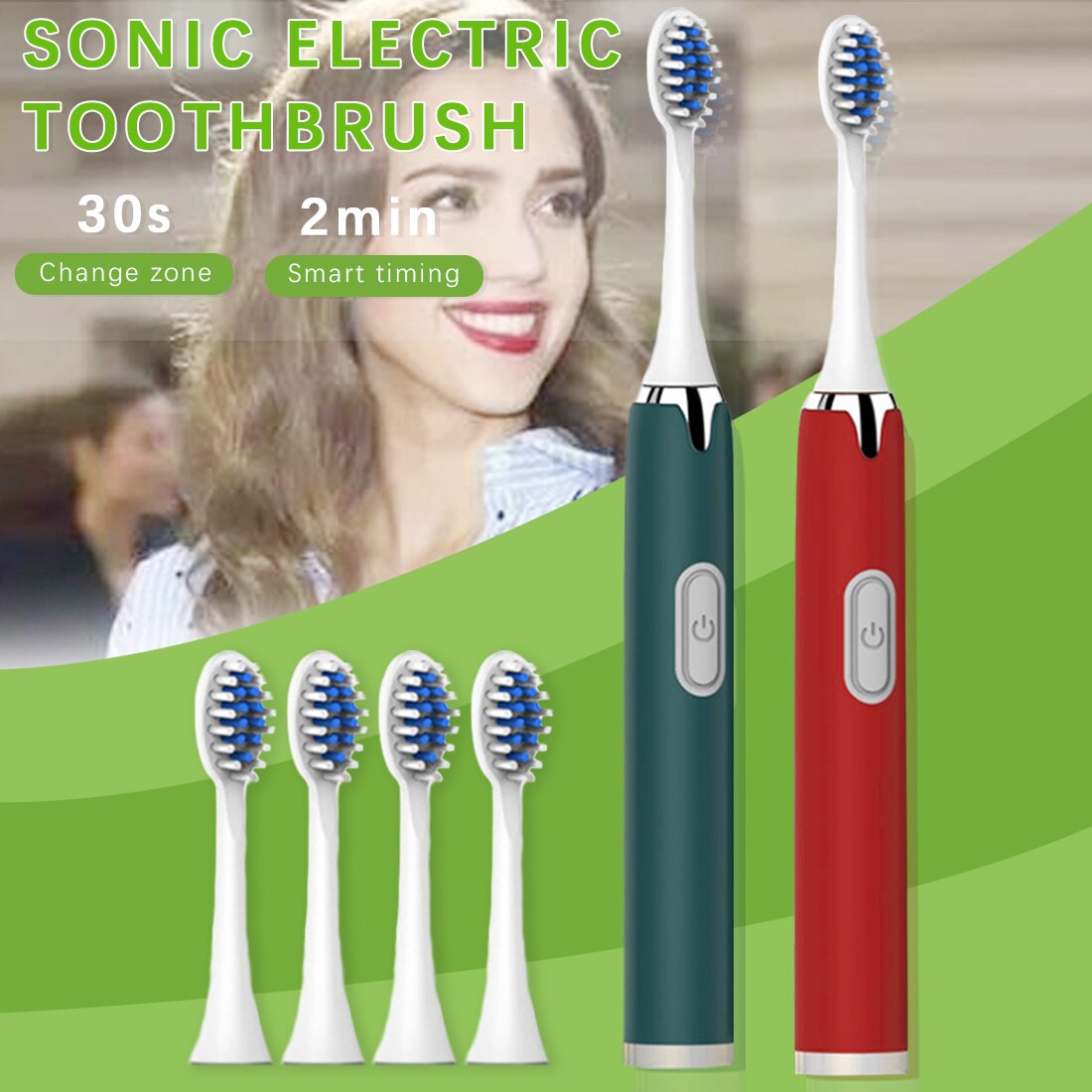 Electric Toothbrush Ultrasonic Sonic Teeth Brush Deep Cleaning Ultrasonic Automatic smart toothbrush rechargeable waterproof