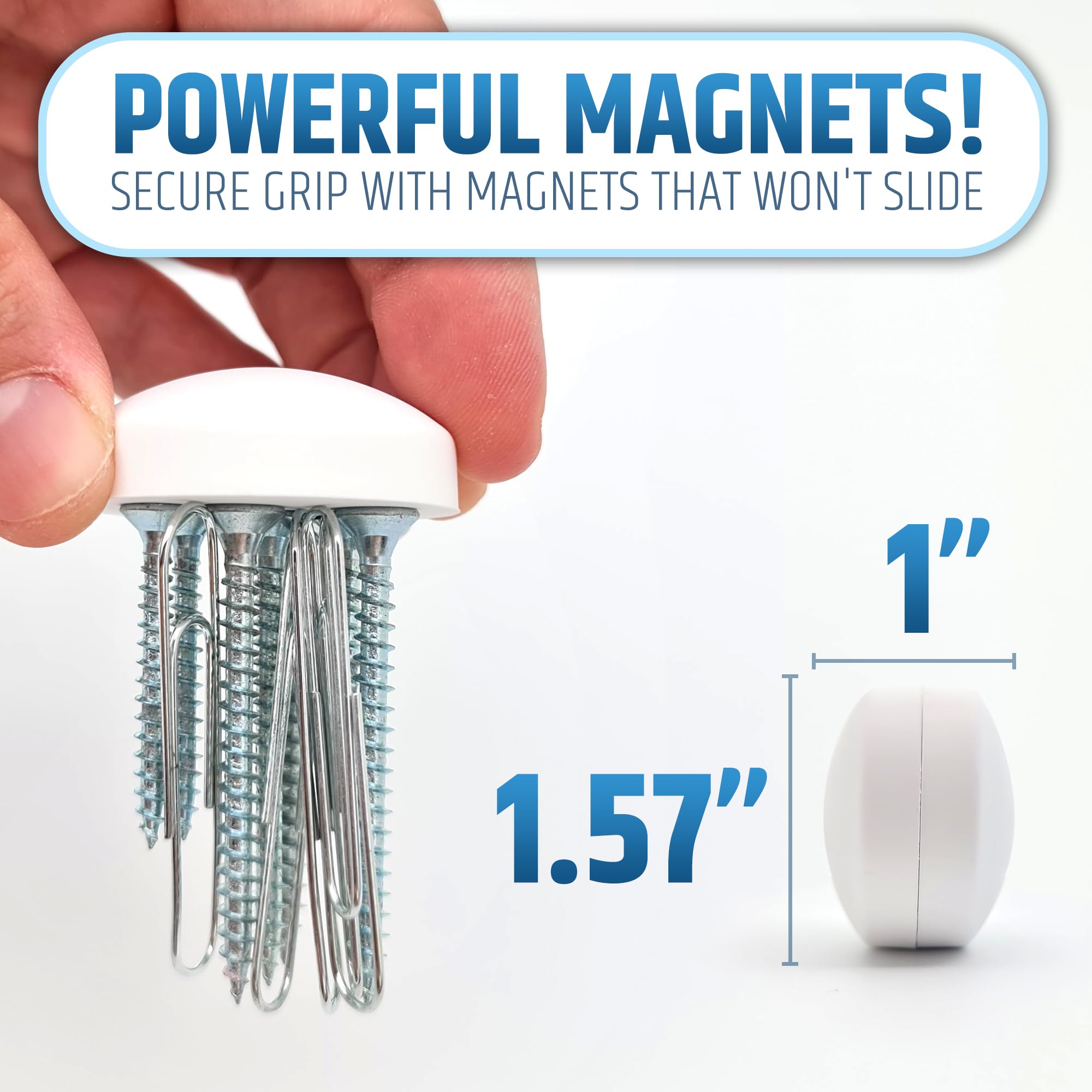 Pesi magnetici per tende da doccia per un'esperienza bagno senza spruzzi - 360 ° Avvolto in silicone - non arruggerà mai - Magneti pesanti