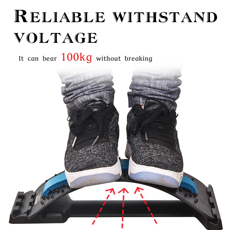 3 Levels Adjustable Lumbar Back Massage Stretcher Waist Support Spine Trainer Relieve Spinal Equipment Orthopedic Back Stretcher