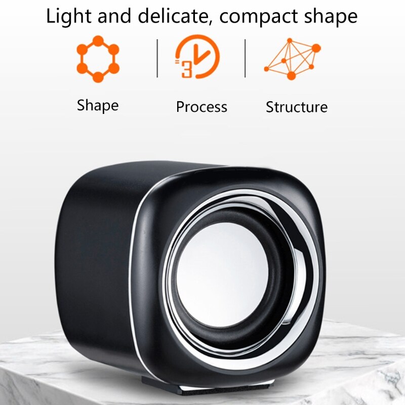 Computer Speaker USB Speaker Small Wired Multimedia Speaker for PC Monitor Desktop Laptop Smartphones Tablets Projectors K1KF