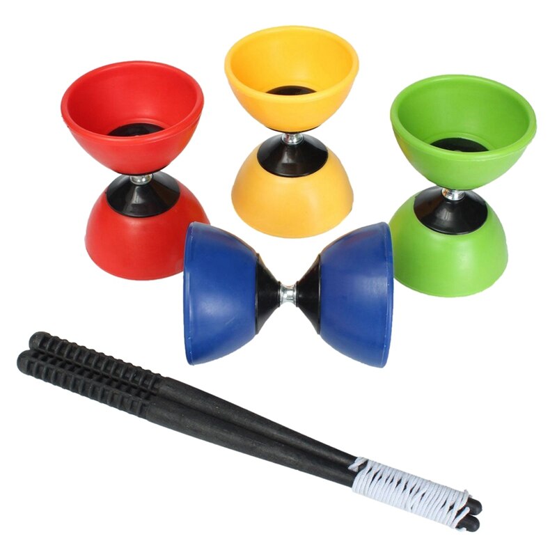 Tazón grande Diabolo + palos de plástico-YoYo chino malabares juguete