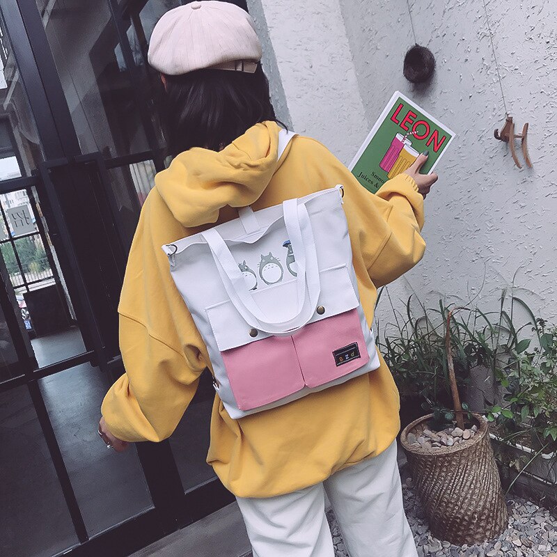 Kobiety plecak 2020 New Fashion Cartoon drukowanie kobiet śliczne płótno torby na ramię miękkie dziewczyny plecaki studenckie torby szkolne