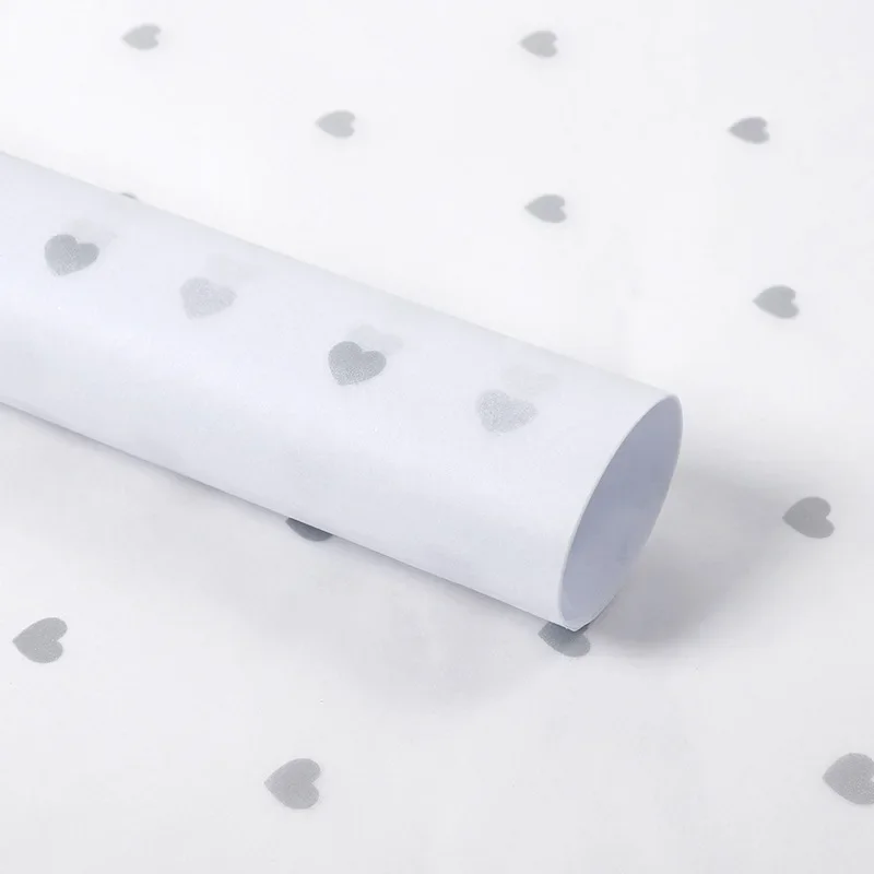 Håndlavet indpakningspapir gør-det-selv håndlavet kunsthåndværk stjerne kærlighed prik mønster silkepapir 7 ark/parti blomsteremballagepapir: Blomme