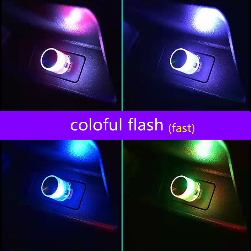 Mini luces LED USB para coche, lámpara decorativa para , modelado ambiental, portátil, Plug Play, Led Interior de coche: Blanco frío