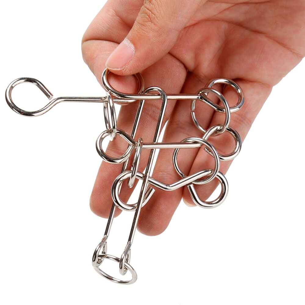1pcs Magic Metal Ring Puzzle Solution Metal Alloy Brain Games Multi-Shaped Intelligence Patience Of Practice Games