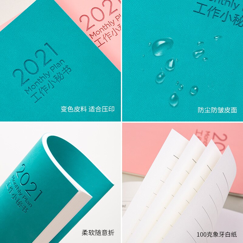 Notebook Planner Agenda 2022 Daily Weekly Monthly Journal A5 Meeting Book School Supplies Stationery Management