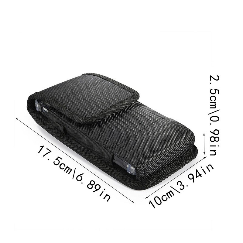 Mannen Riem Fanny Pack Holster Pouch Mobiele Mobiele Telefoon Houder Heuptas Zwart: D