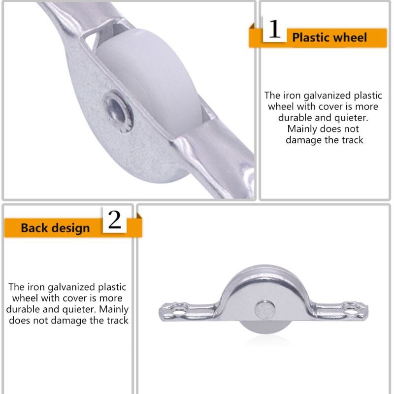 Poulie coulissante en Nylon pour portes et tiroirs, 10 pièces, pour meubles, garde-robe, placard, outil de quincaillerie