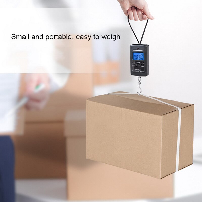 Junejour mini-bagagekrogvægt elektronisk vægt vægtbalance lcd-baggrundslys bærbar 100g/40kg digital hængevægt 1pc