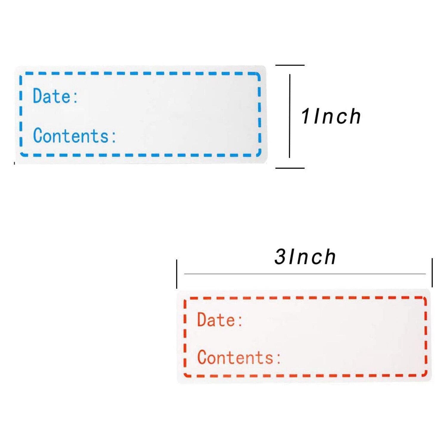 300Pcs Removable Freezer Labels 1 x 3 Inch &amp; 500x Removable Freezer Labels Food Storage Stickers (Blank White)