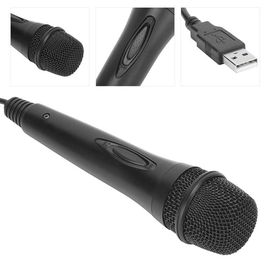 Wired Microphone Portable USB Microphone Aluminum Plug and Player Omnidirectional Microphone for PS3/PS4 for PC