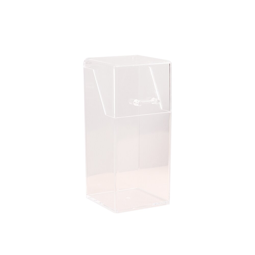 Multi-stil akryl makeup organizer kosmetisk holder makeup værktøj opbevaring perle boks børste tilbehør organisator boks med låg: B