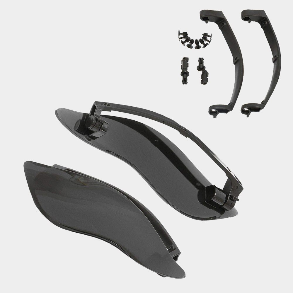 ABS Plastic Adjustable Batwing Fairing Windscreen Side Wings Air Deflectors Upper Fairing Windshield for for Harley Touring
