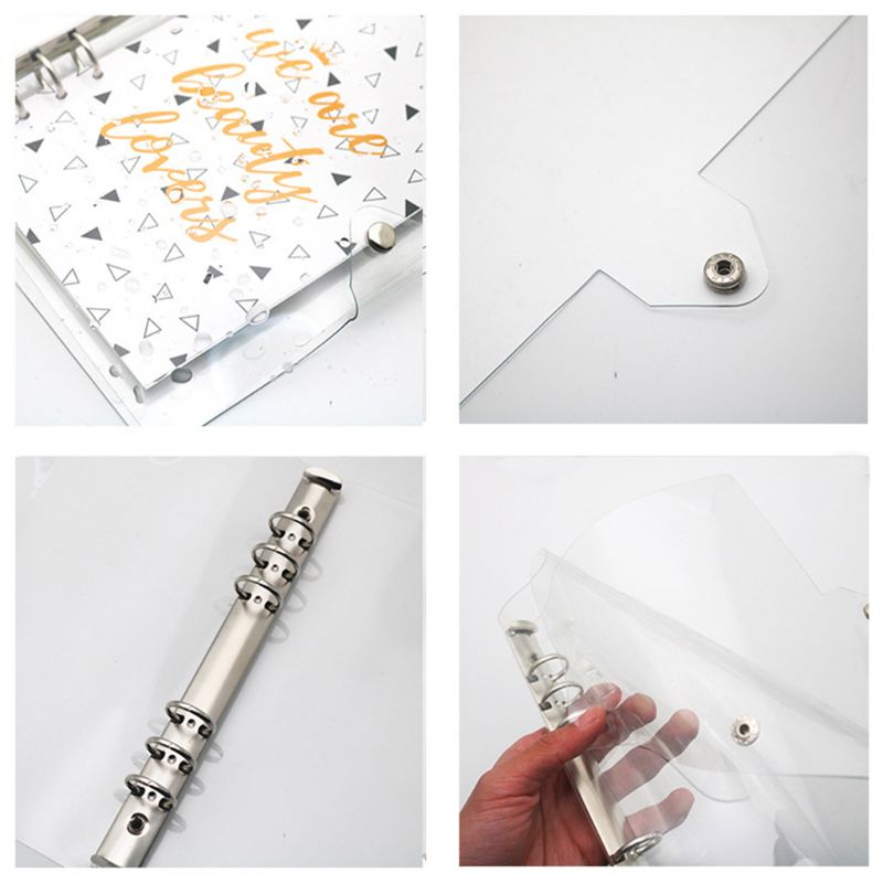 A5 A6 stars transparent binder notebook notebook inner core cover notebook diary notepad office stationery