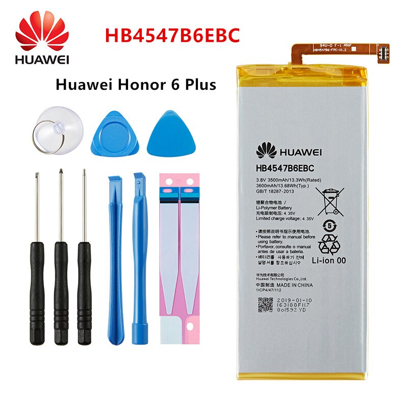 Original Huawei batería para HUAWEI Mate 9/Mate9 Pro/10/10 Pro /P20/P20 Pro/honor 8 9 10 Nova/Nova 2/Nova 2 Plus/Nova 3: HB4547B6EBC Tools