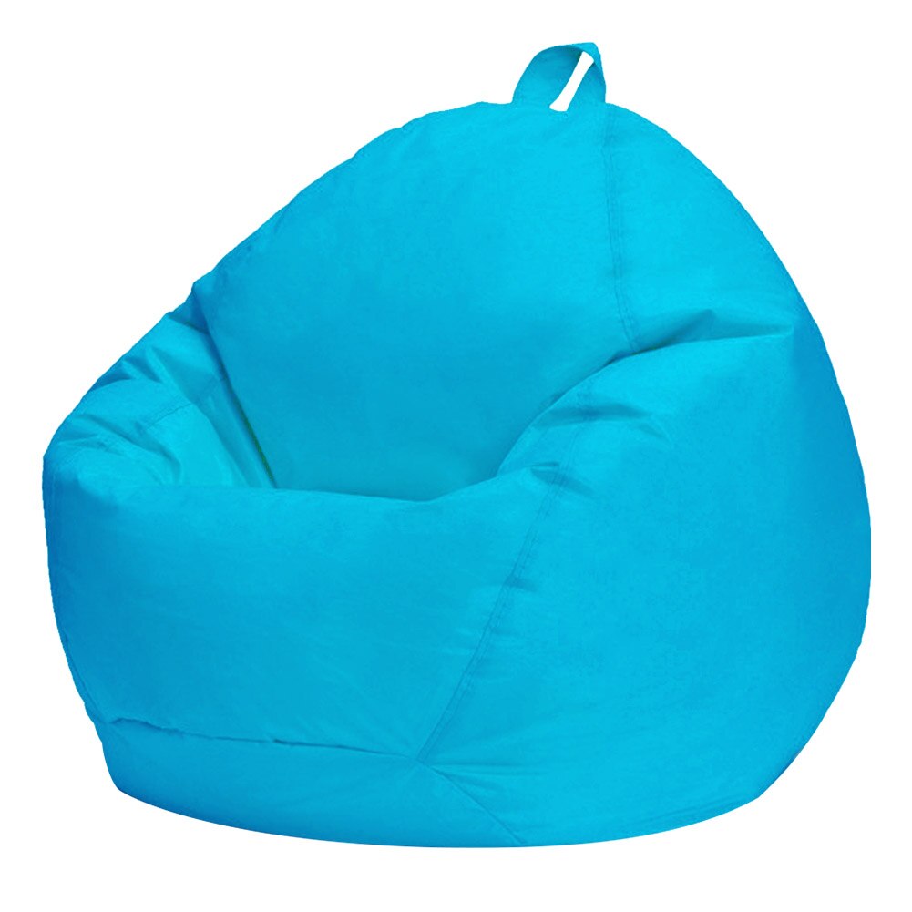 Bean Bag Cover Lazy Lounger Without Filler Adults Kids Furniture Living Room Oxford Fabric Soft Bean Bag Cover: Blue