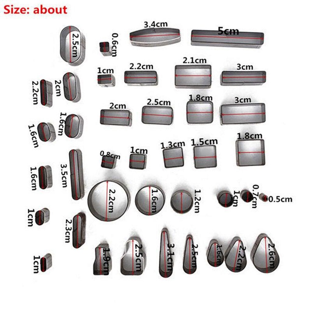 Leather Cutting Tool 39 Shape Hole Hollow Cutter Punch Leather Craft DIY Set