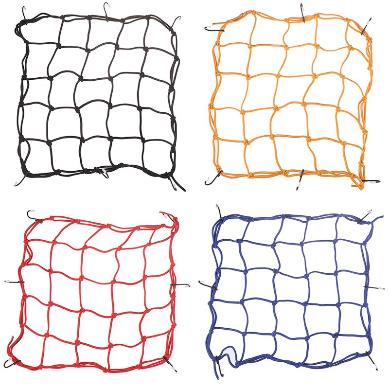 6 Hook 40x40cm Helmet Cargo Luggage Mesh Web Net Black Helmet Web Car String Motorcycle Cargo Mesh Net