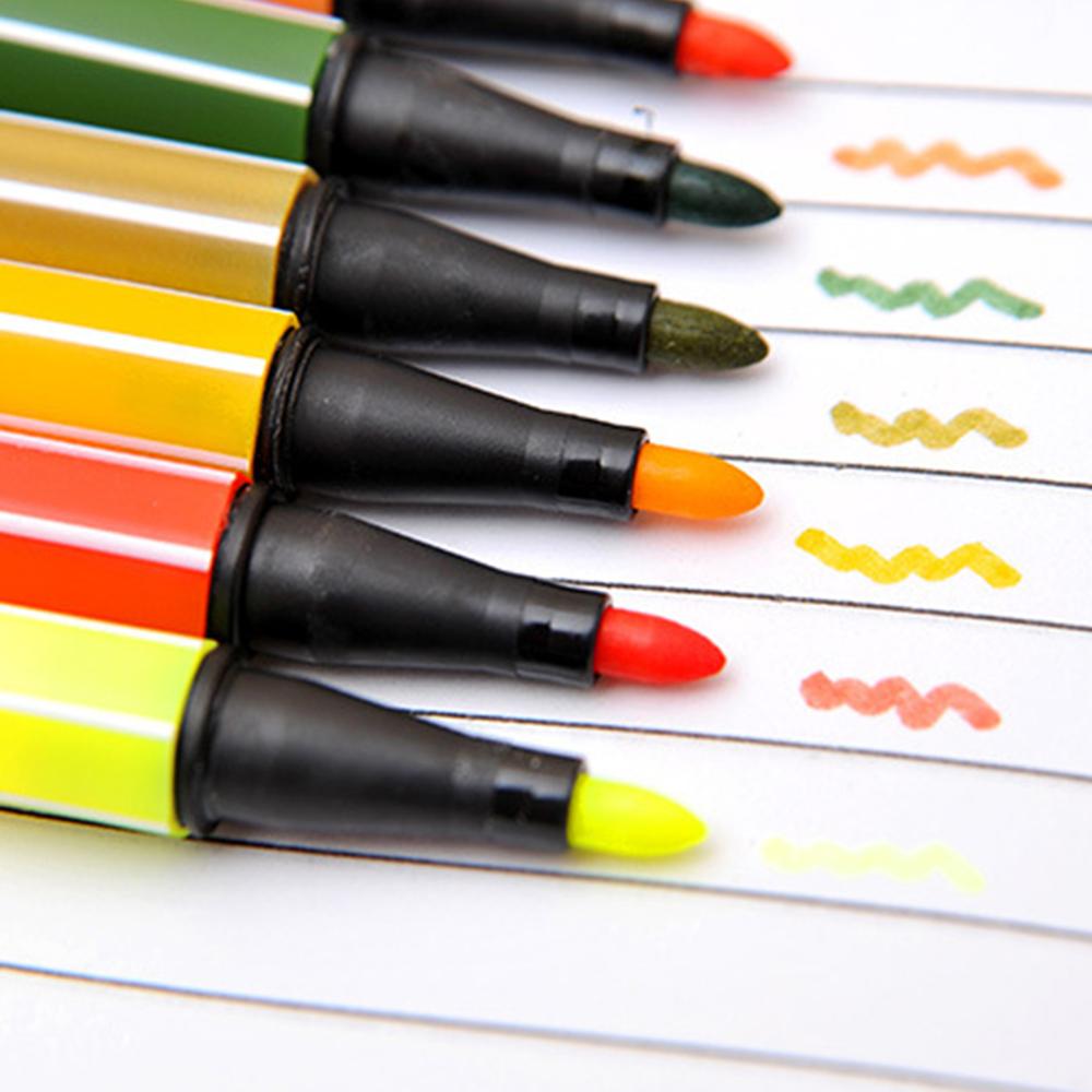 Stiftenset 12/18/24/36 kleuren waterverf stiften verfpotloden kwast voor kinderen kunstbenodigdheden school uitwasbaar schrijfwaren