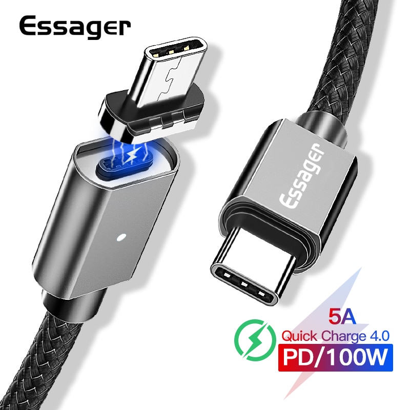 Essager rodzaj USB C na USB C kabel robić macbooka zawodowiec 100W PD QC szybkie ładowanie 4.0 3.0 dla Huawei P30 Redmi K20 zawodowiec typ C kabel USBC