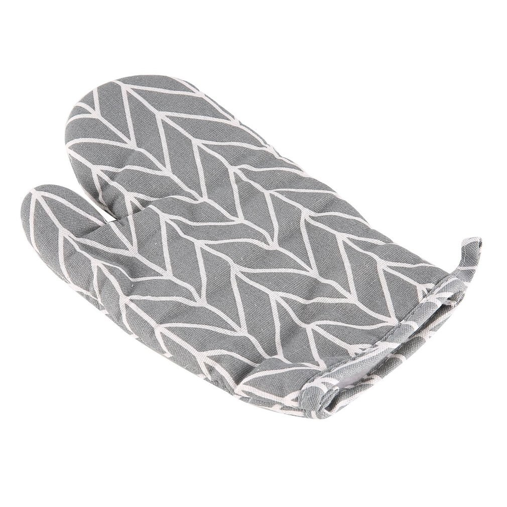 BBQ Grilling Cotton Linen Insulated Gloves Cooking Baking Necessary Tool Heat Resistant Outdoor Gloves One Size