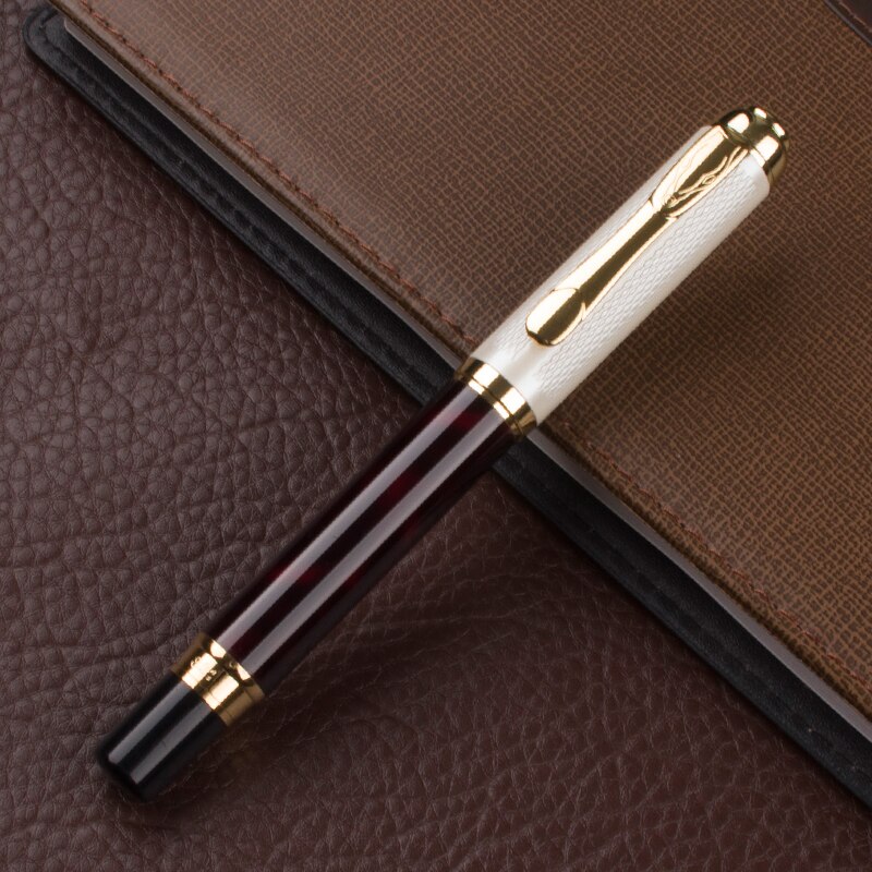 Luxe Set Pen 821 Mat Zwart En Goud Clip Vulpen Met 0.5 Mm Nib Metalen Inkt pennen