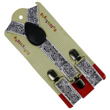 2.5cm brede sorte hvide børn baby drenge jakkesæt elastiske seler strop justerbare seler paisley seler børn