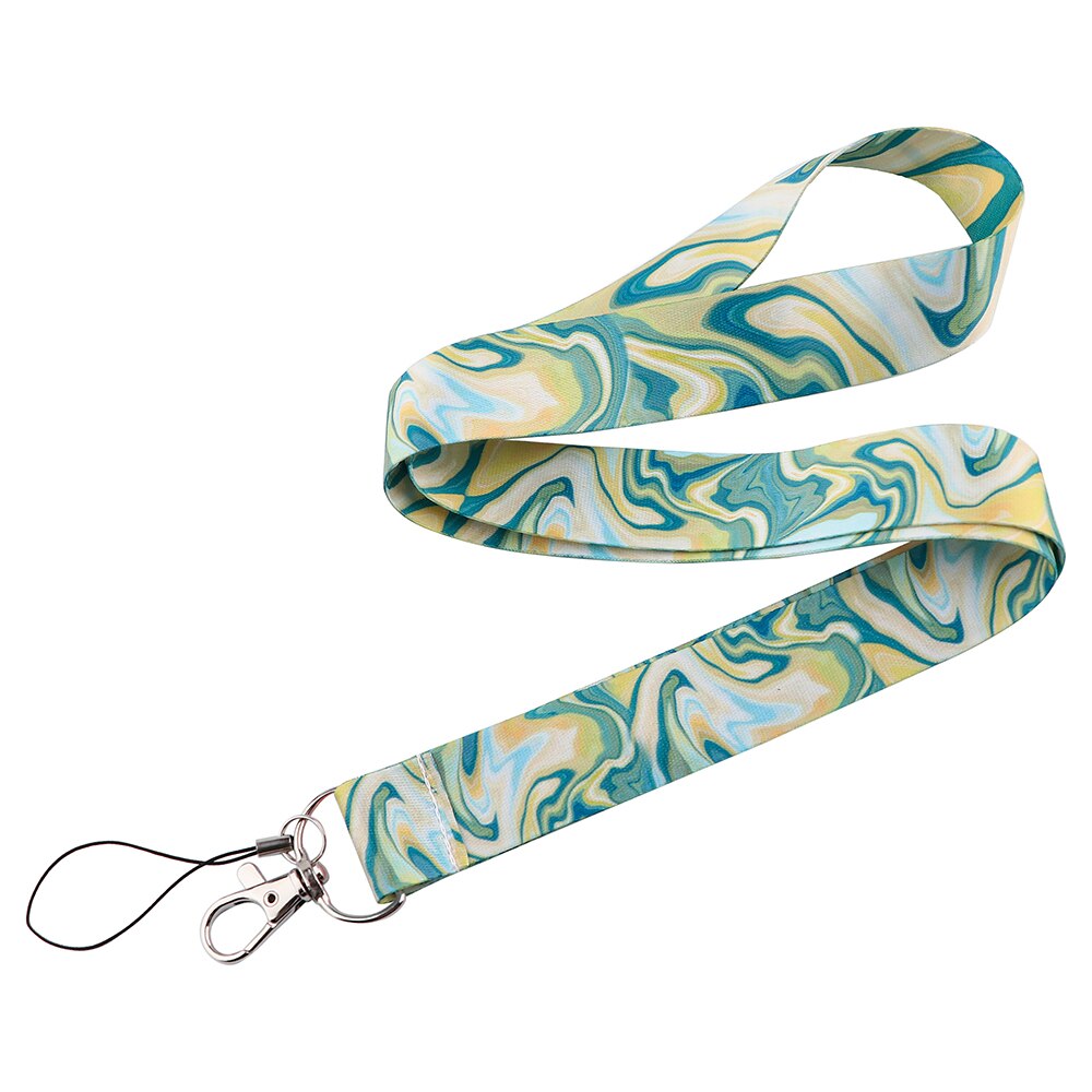 CB1214 Marmer Patroon Neck Strap Lanyard Voor Sleutelhanger Id-kaart Telefoon Strap Touw Usb Badge Houder Diy Lariat Lanyard opknoping Touw: 3
